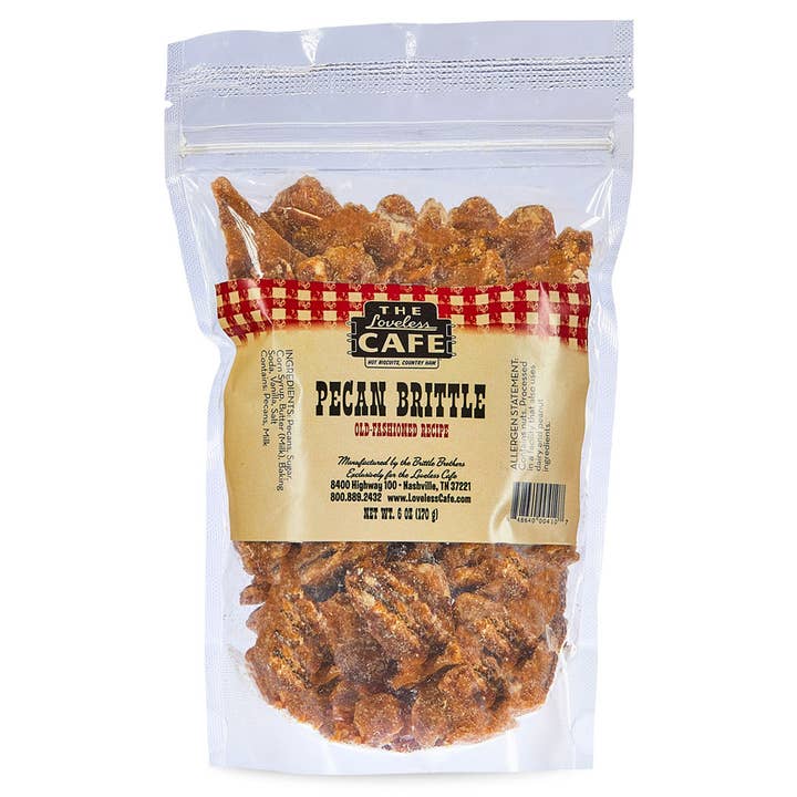 Pecan Brittle 6 oz for wholesale by The Loveless Cafe