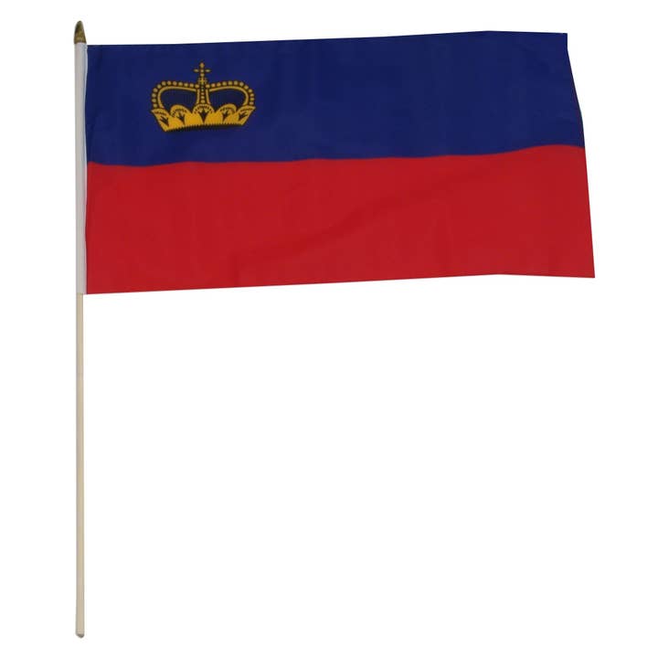 Liechtenstein 12 tommer x 18 tommer monteret flag for engroshandel hos 1-800 Flags