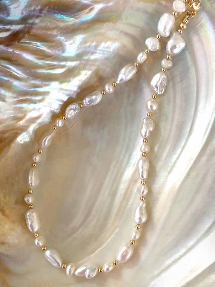 Ariel Pearl Necklace for wholesale by Angela Wozniak Jewellery
