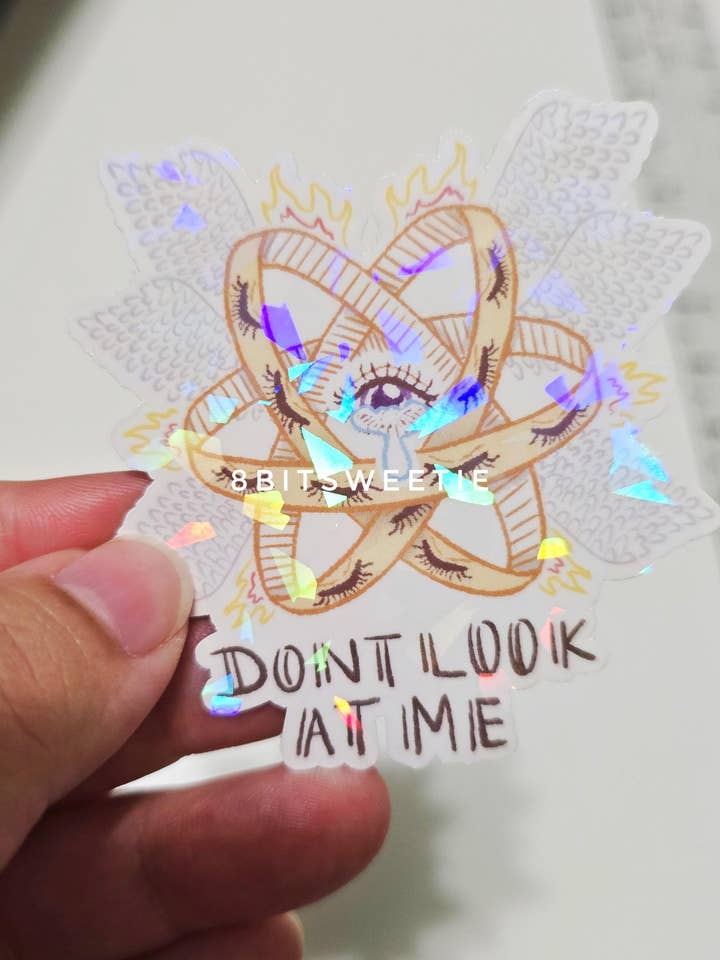 Holographic Biblically Accurate Angel Sticker for wholesale by 8bitsweetie
