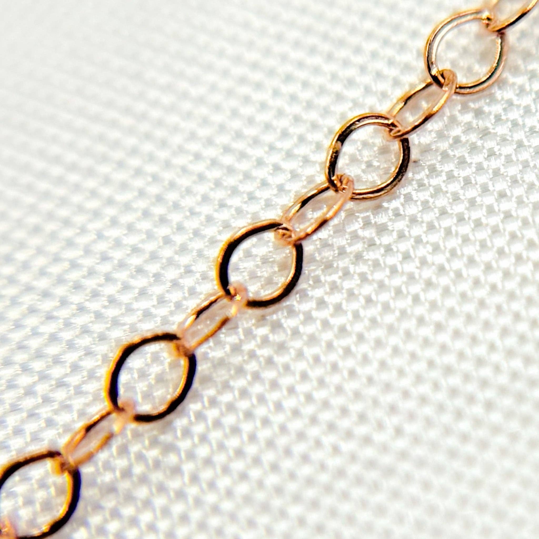 Tresor Jewelry Inc. - Wholesale Link & Chain Necklace - 1020FRGF. Rose Gold Filled Flat Cable Chain2