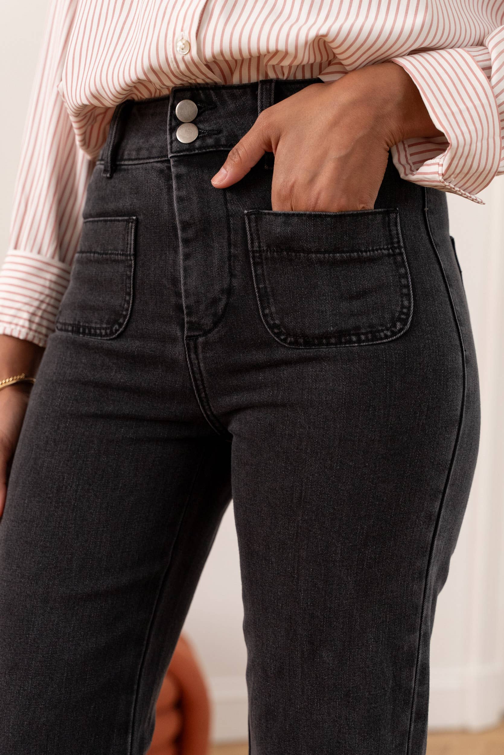 Oraije Paris – calças de ganga - Mulher por atacado – Elena flare jeans19