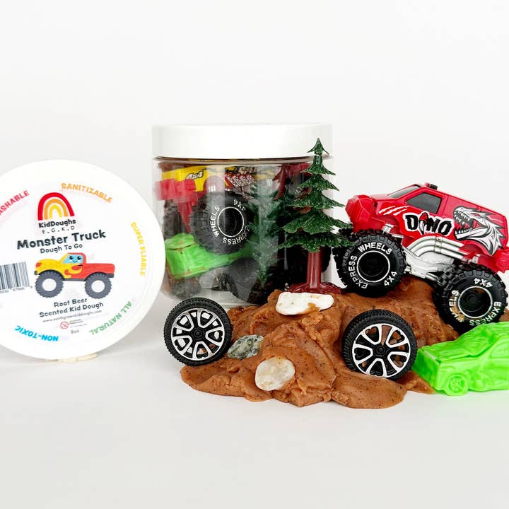 Earth Grown KidDoughs (KidDoughs by EGKD) - Wholesale Putty/Slime - Kids - Monster Truck (Root Beer) Dough-To-Go