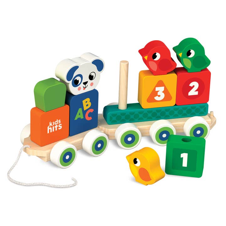 Kids Hits Wooden Stack and Go Train for wholesale by Fainotoys