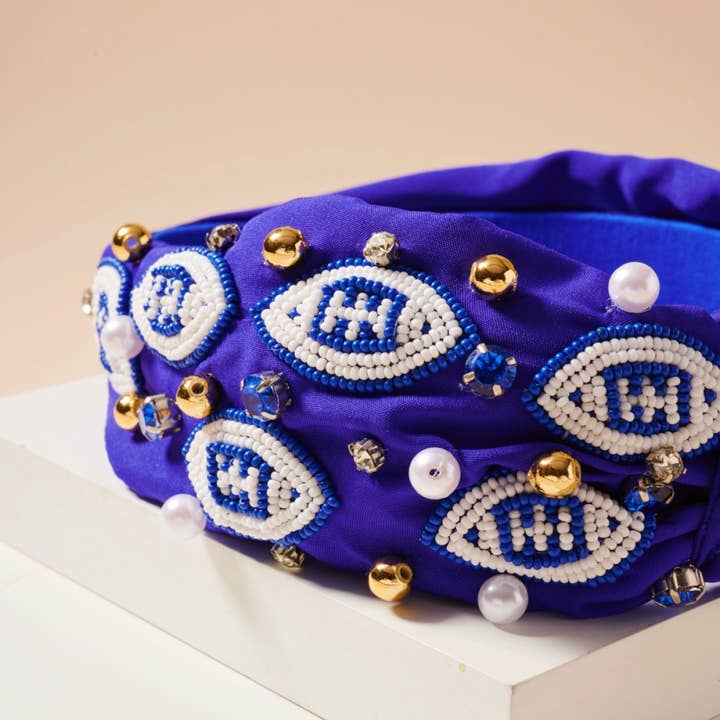 Frem - Wholesale Fashion Headband - Women's - Gameday Pearls and Seed Beads Headband3