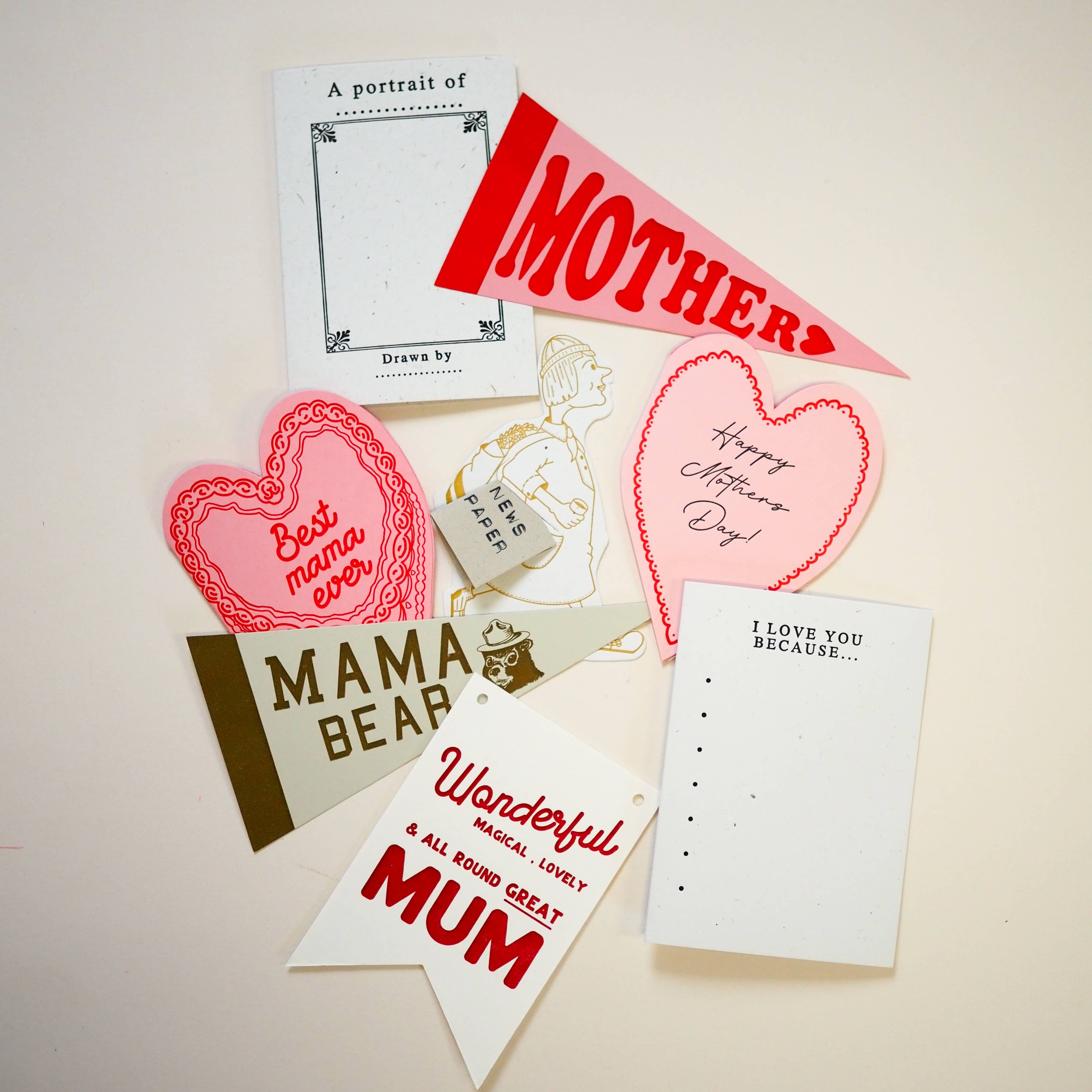 soch and co - Vente Assortiments de papeterie/cartes - Portrait de cartes à lettre à remplir en typographie2