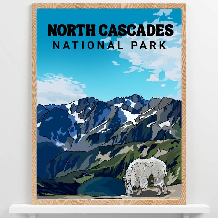 Wild Life Design Co. - Wholesale Poster - North Cascades National Park - Liberty Bell Mountain Poster | Travel Print