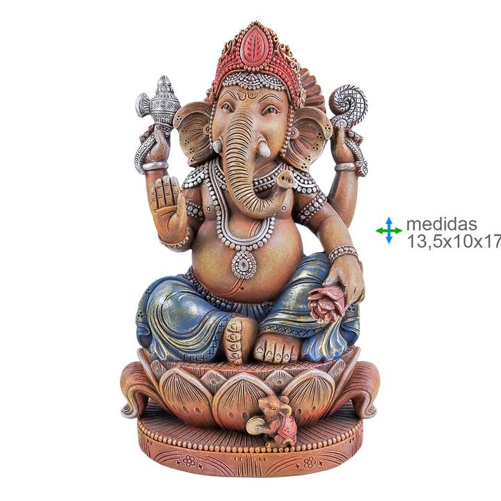 Ganesh Resina 17 x 13 x 27 cm per la vendita all'ingrosso da parte di Esoterica Arte
