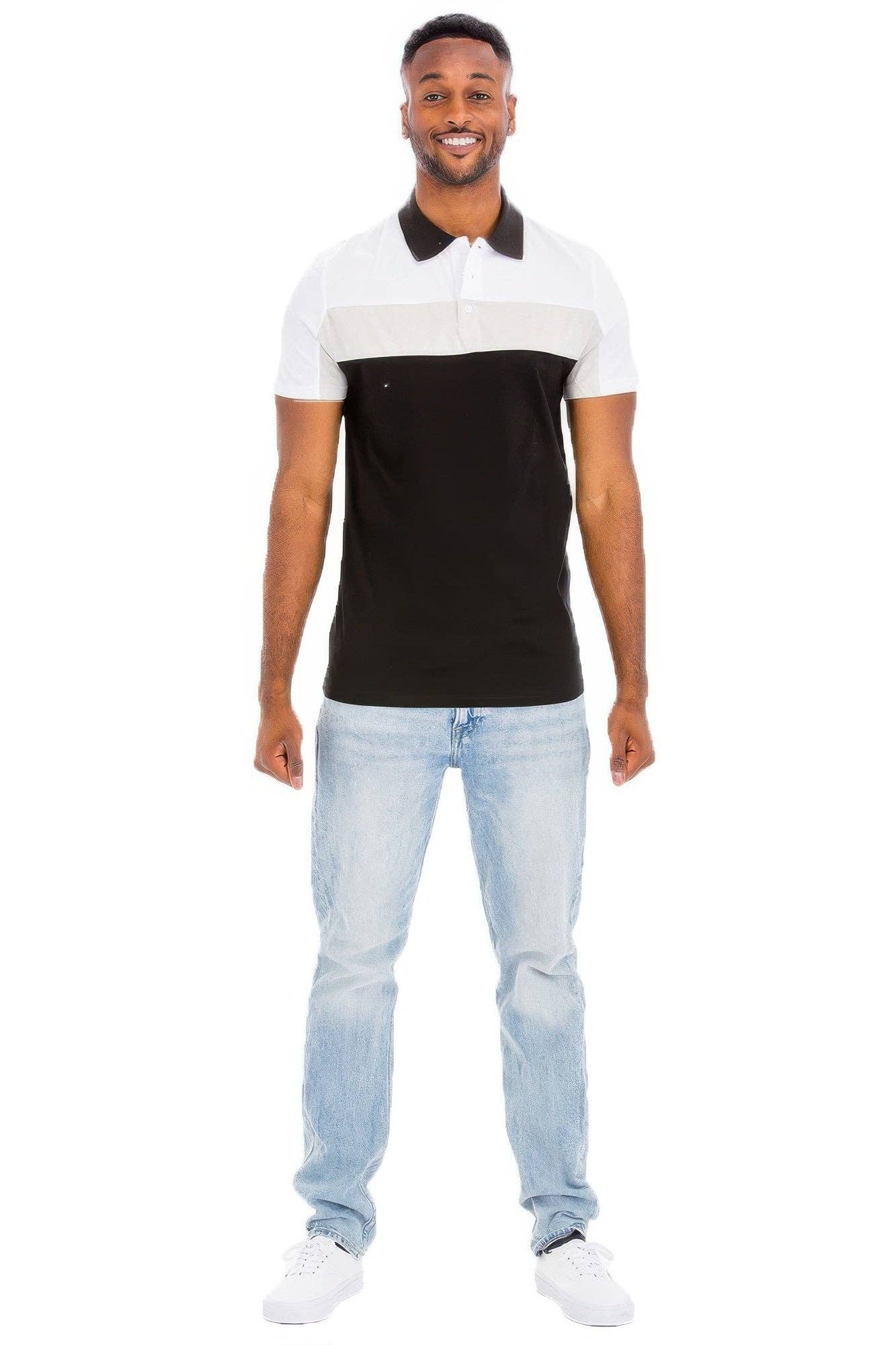 CC Wholesale Clothing - Wholesale Polo - Men's - Color Block Polo Short Sleeve0