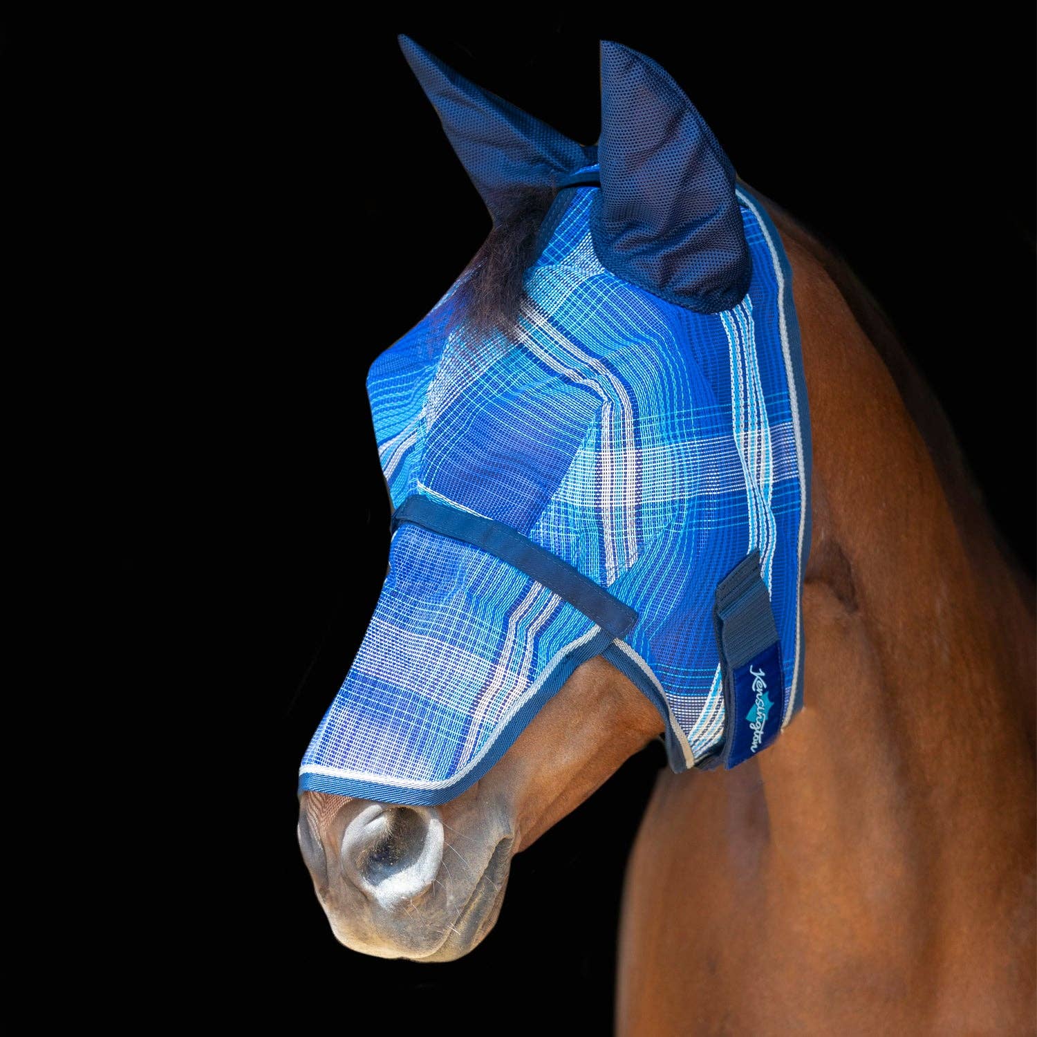 Kensington - Wholesale Horseback Riding Gear - 73% UV Fly Mask with Removable Nose - Soft Mesh Ears & Forelock Opening4