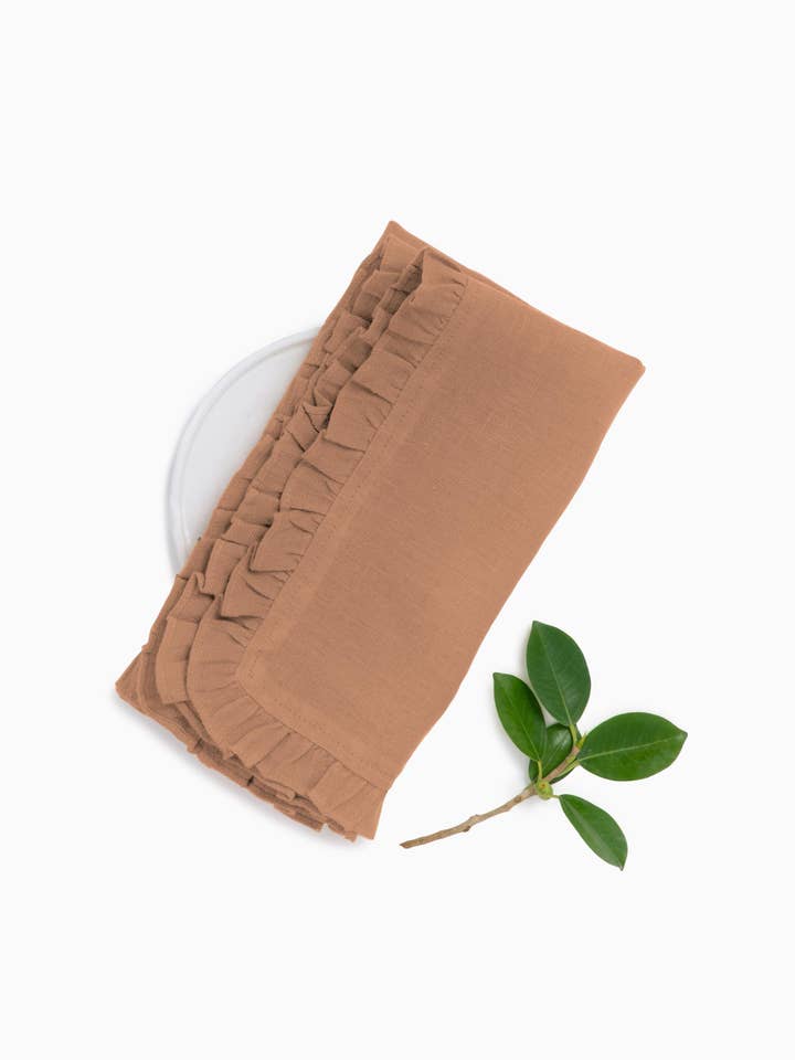 Pure Linen Napkin – Ruffle Edge for wholesale by Live Linen