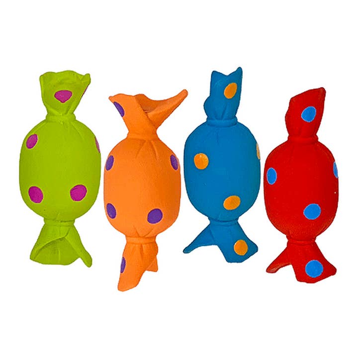 Multipet Latex Candy w/Squeaker for wholesale by King Wholesale Pet Goods
