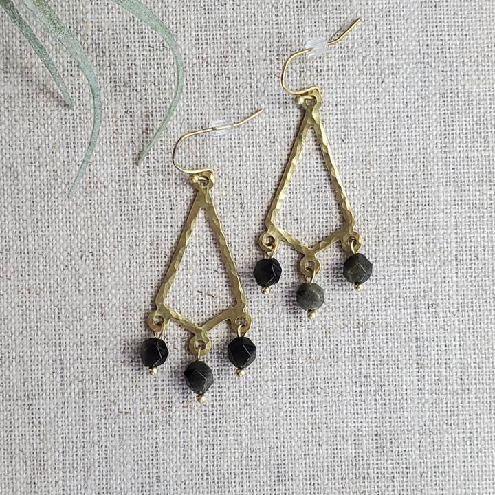 Nova øreringe - Golden Obsidian for engroshandel hos MAJ