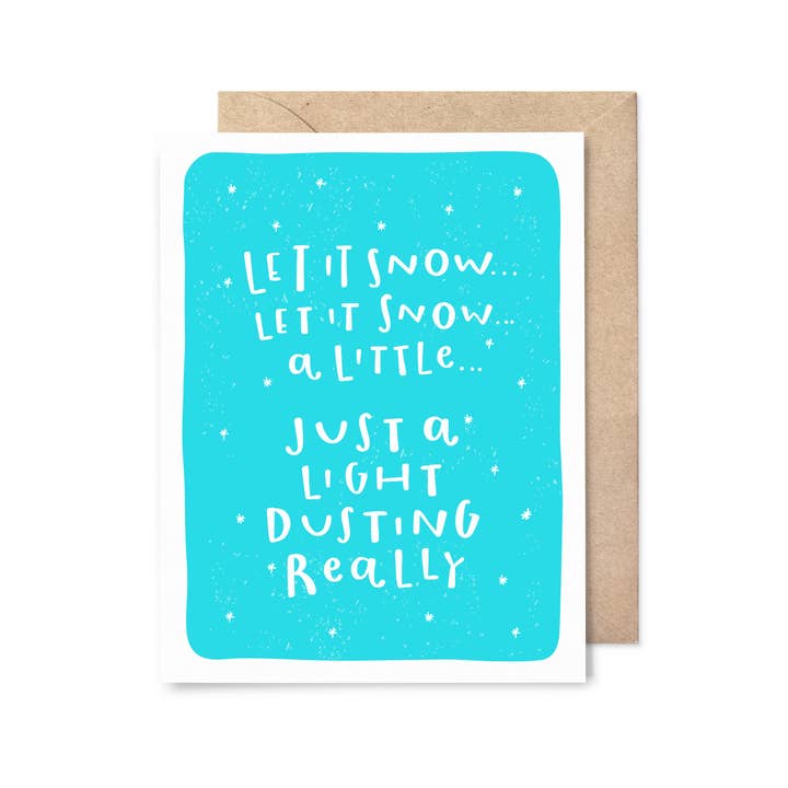 Let It Snow Holiday Card for wholesale by Pinwheel Print Shop