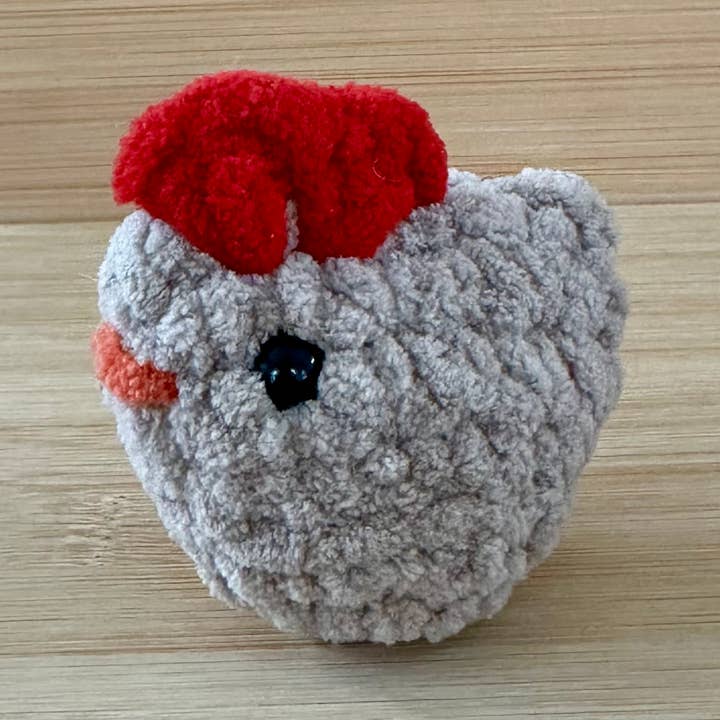 Cool Beanz Crochet - Wholesale Decorative Tabletop Object - Tiny Pocket Pet Crochet Chicken - Sand0