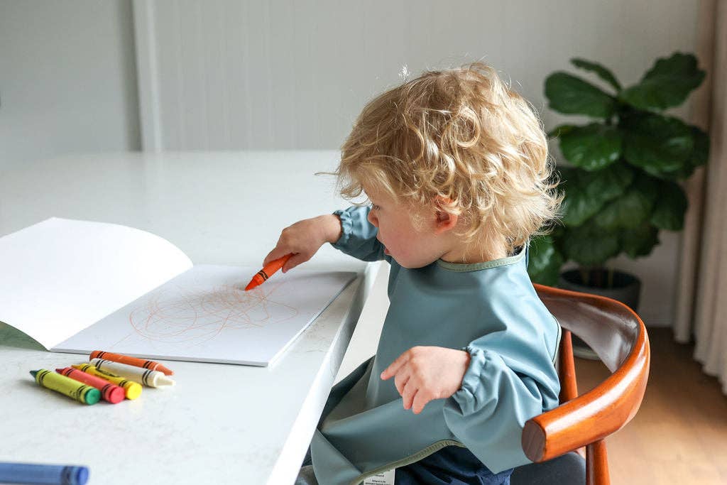 Tilda & Moo - Wholesale Bib - Baby - Blueberry Ice | Smock Bib1