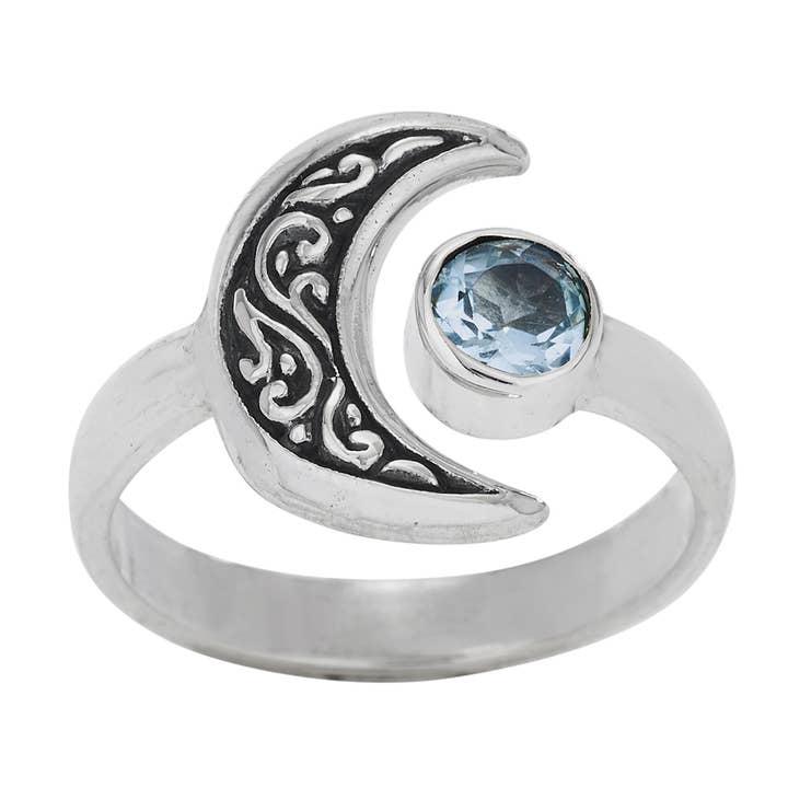 Tiger Mountain Jewelry - Wholesale Single Stone/Solitaire Ring - Blue Moon Sterling Silver and Blue Topaz Ring