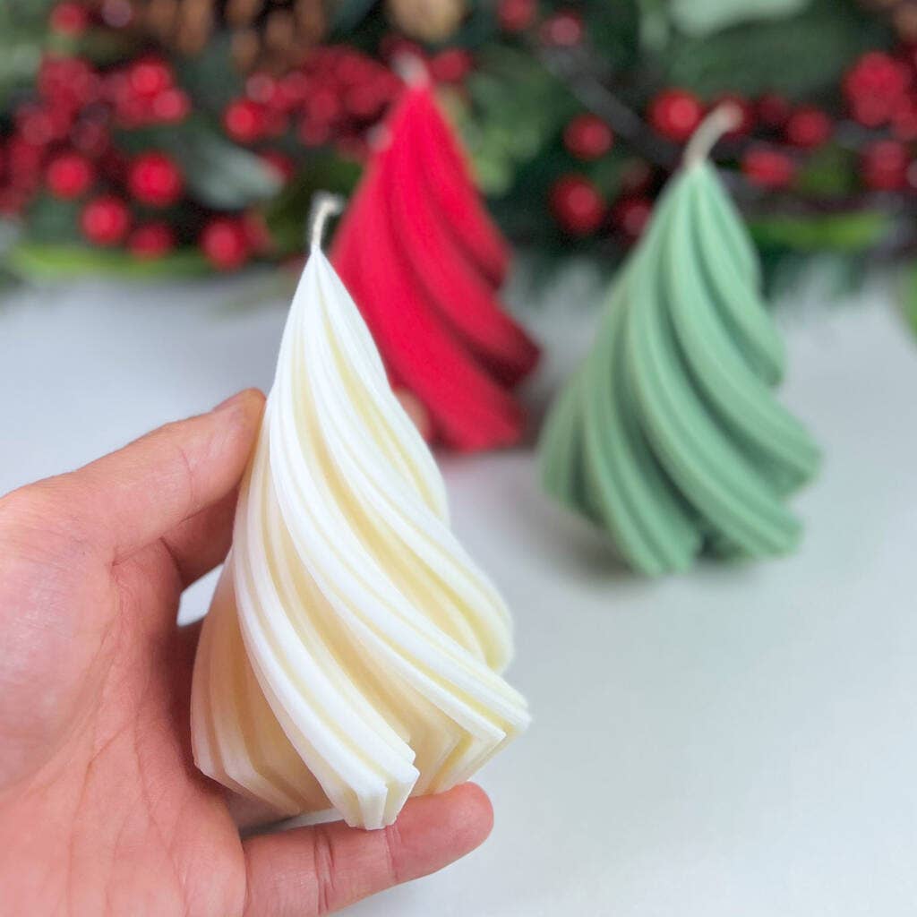 Eli and Things – Velas de decoração por atacado – Vela de Árvore de Natal Espiralada - Vela Natalina Enrolada1