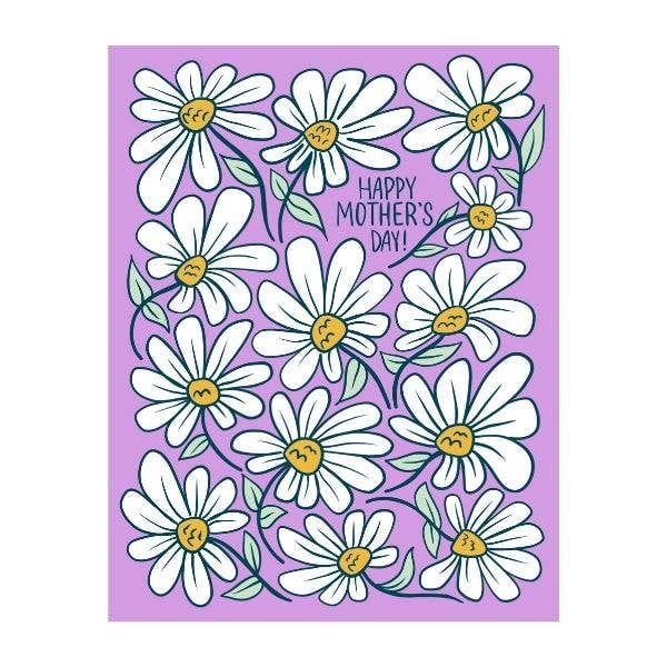Happy Mother’s Day Daisy Floral Greeting Card for wholesale by Mollie Hendrick Design