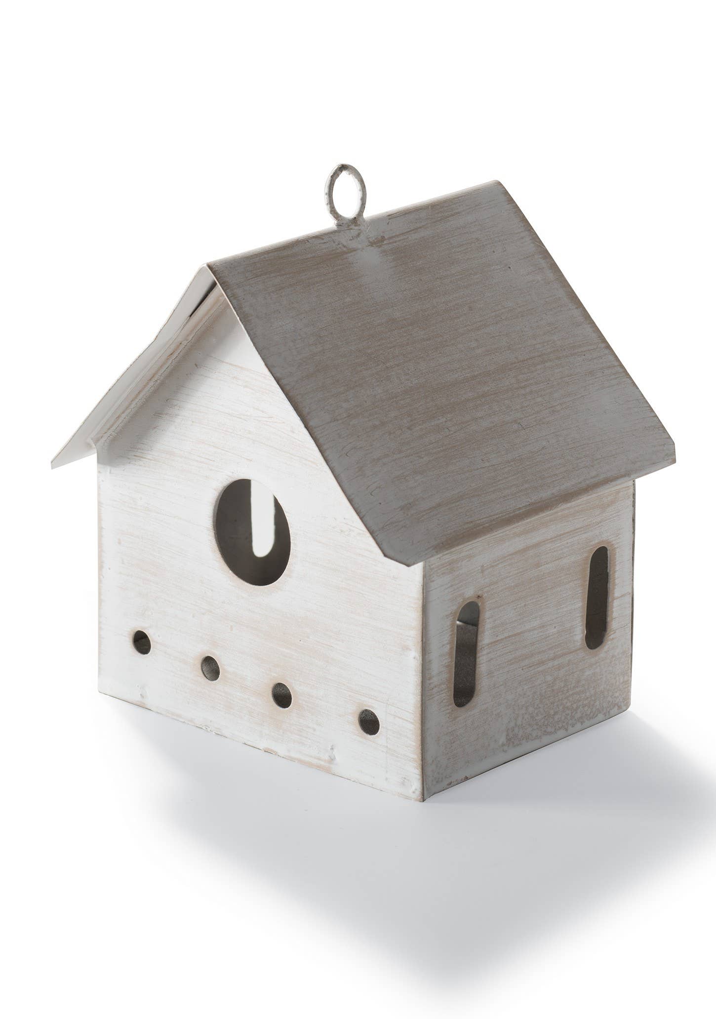 Namaste – wholesale Bird house – Hanging Bird House Decoration In Brown/White Finish0