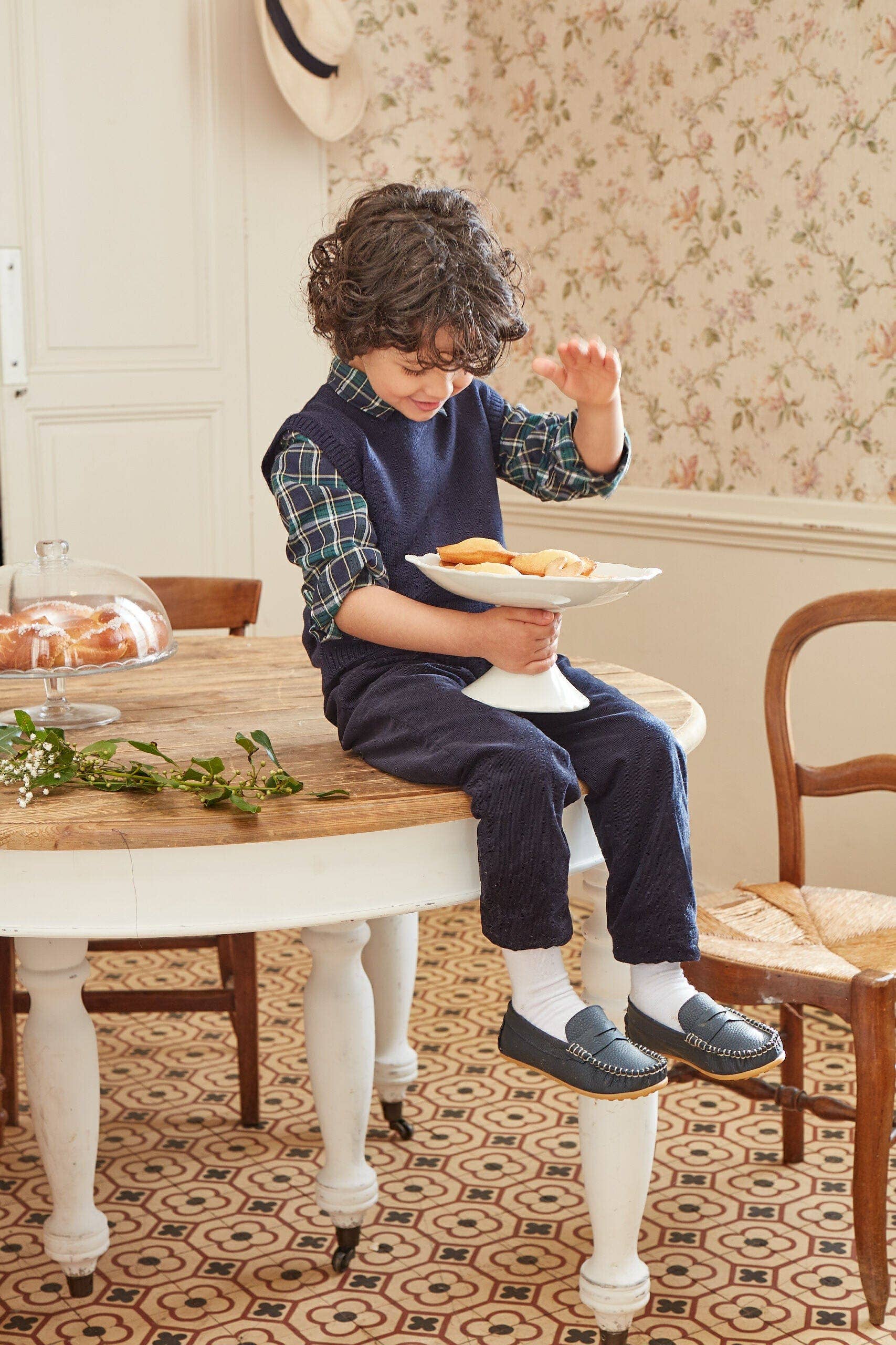 Kidiwi handmade - Wholesale Button Down Shirt - Kids - Arthur, blue and green tartan shirt3