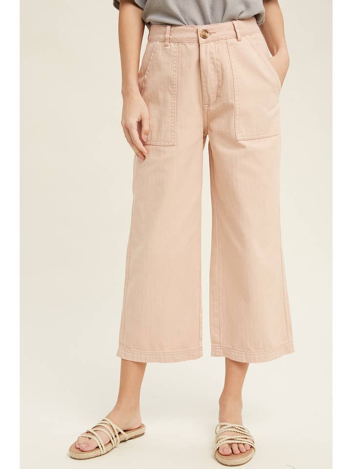 WIDE LEG DENIM PANTS / WL20-4274 for wholesale by Wishlist Apparel