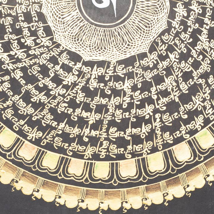 Mantra Mandala Thangka - A Sacred Geometry of Mantras for wholesale by Boudha Stupa Thanka Centre