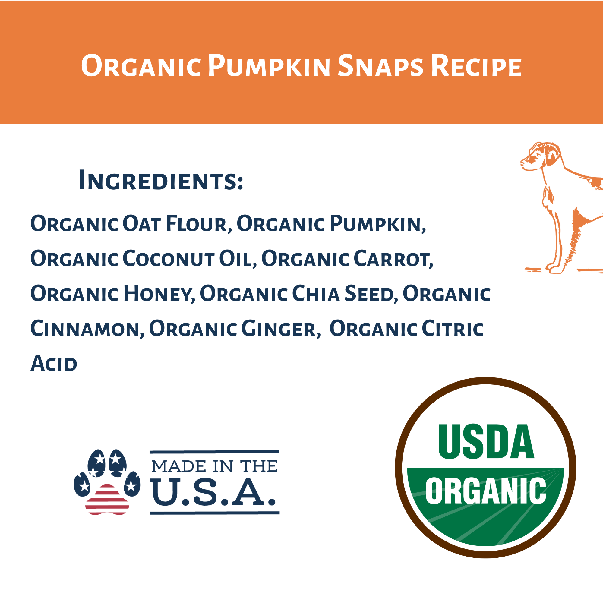 Dog Mamma's LLC - Wholesale Pet Treats - Dog - Organic Pumpkin Snaps Recipe - Gourmet Dog Treats 5