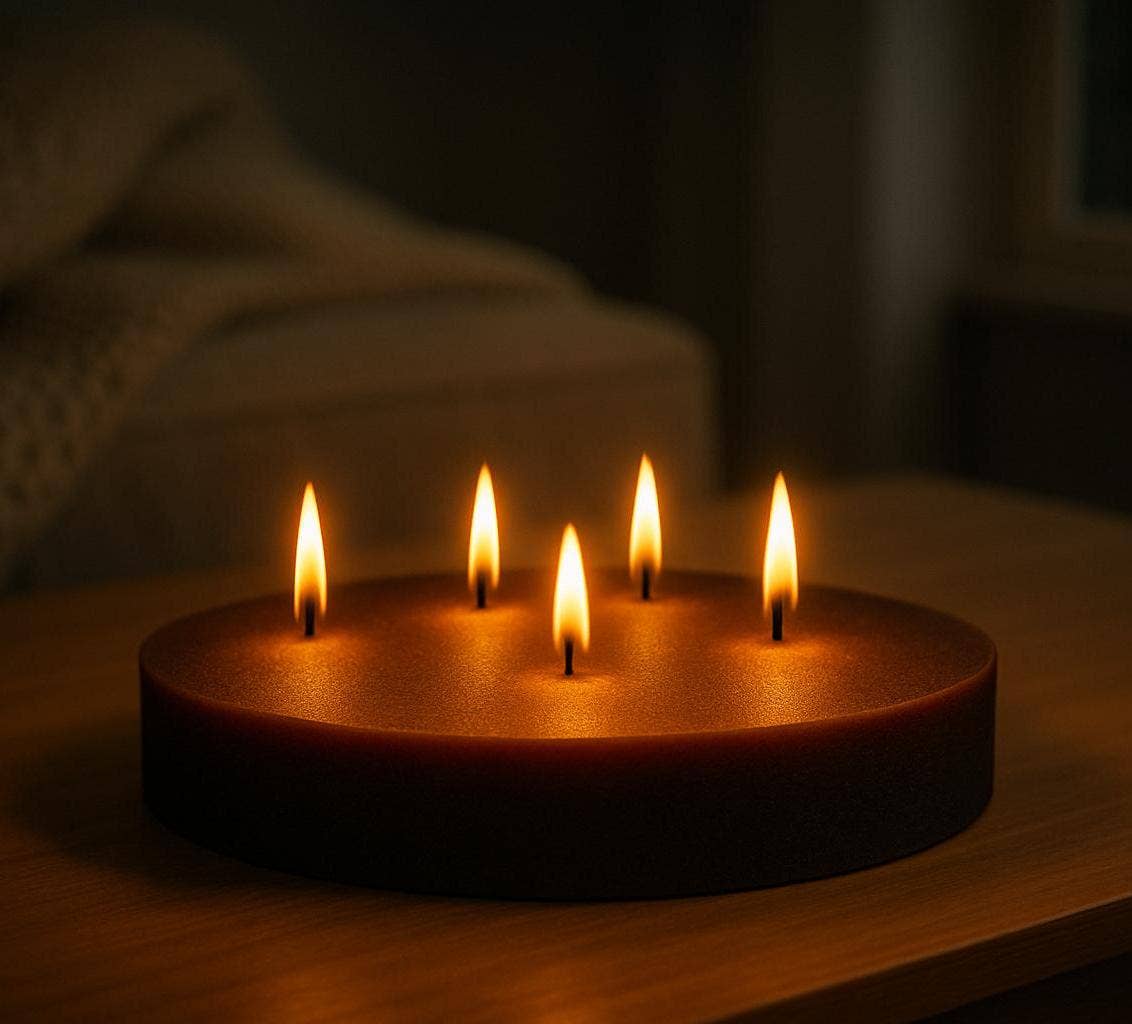 NHP International - Wholesale Pillar Candle - Dark brown Sempre rustic round candles 20x4cm2