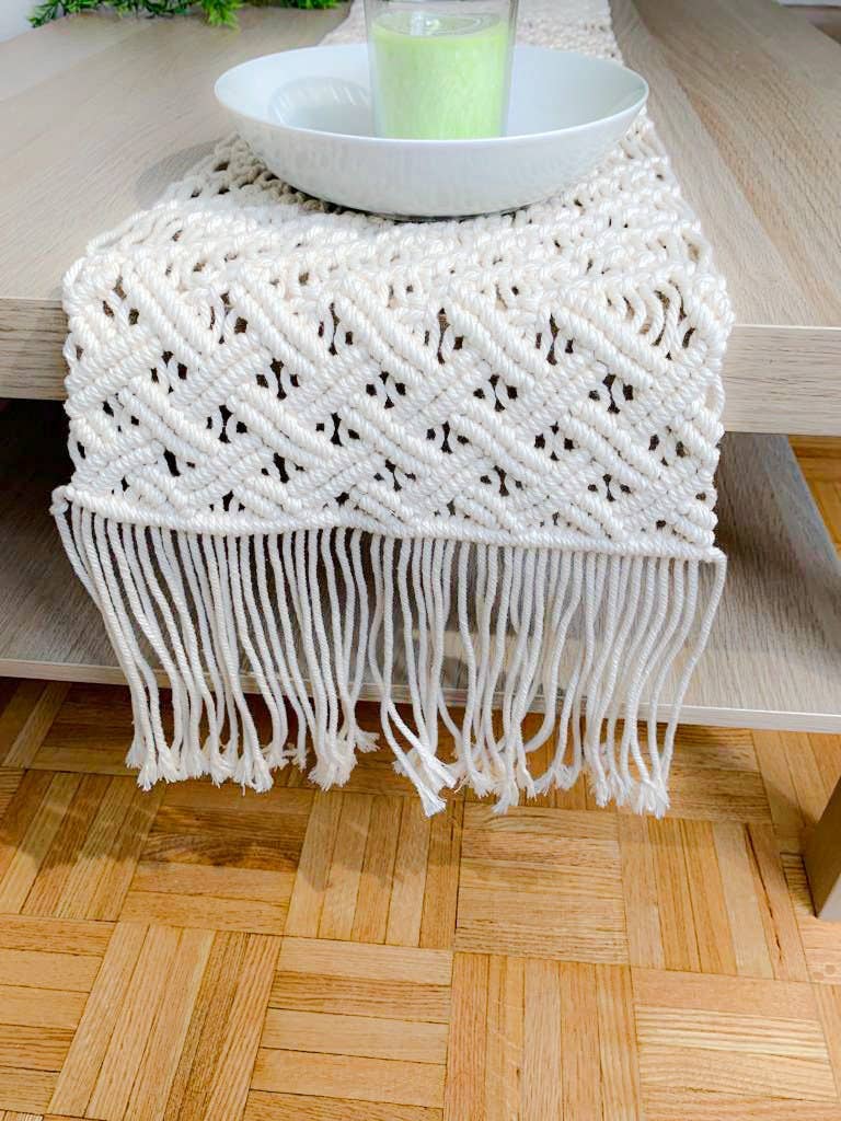 Knotting Studio - Vendita all'ingrosso Runner - Runner da tavolo in macramè fatto a mano | 5,7 piedi di lunghezza | Decorazione da tavolo | Tappetino da collocamento | Regalo0