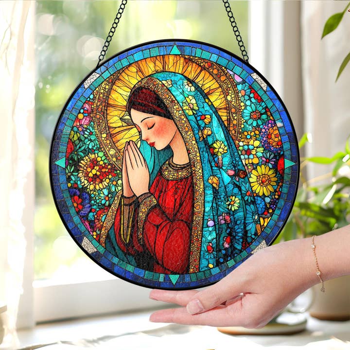 NVC Ecommerce LLC - Wholesale Suncatcher - Virgen De Guadalupe Suncatcher, Religious Window Decor2