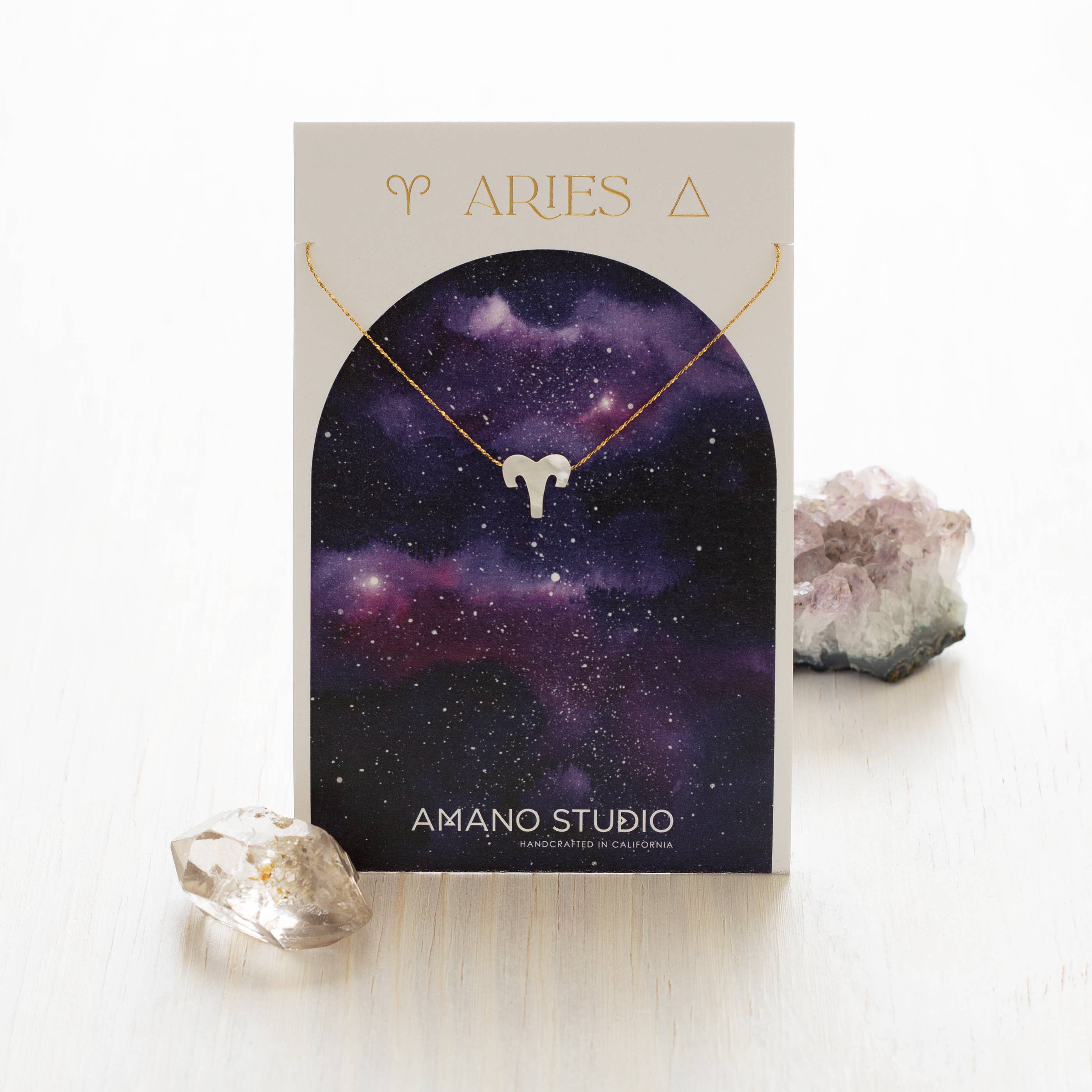 Amano Studio - Wholesale Pendant/Charm Necklace - Mother of Pearl Zodiac Necklace Aries, Taurus, Gemini0