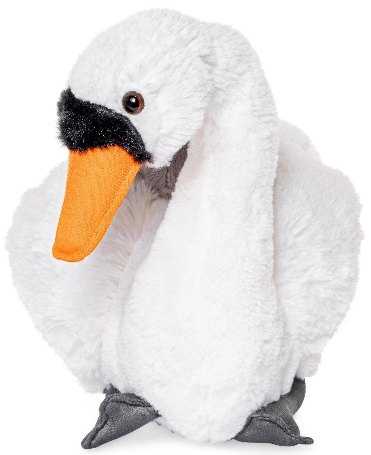Uni Toys - Vente Peluche – enfant et bébé - Cygne avec ses petits - 24 cm (hauteur) - peluche câline2