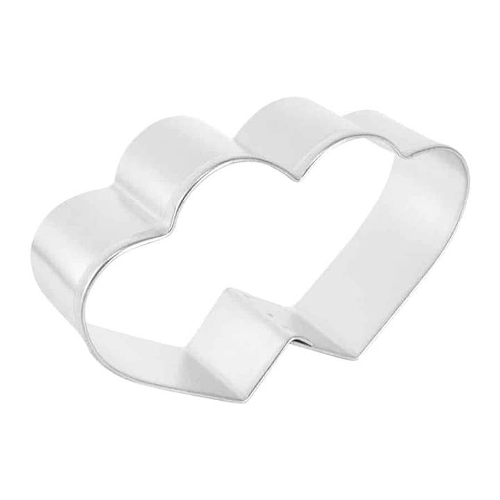 R&M International - Wholesale Cookie Cutter - Double Heart Cookie Cutter (3.5")