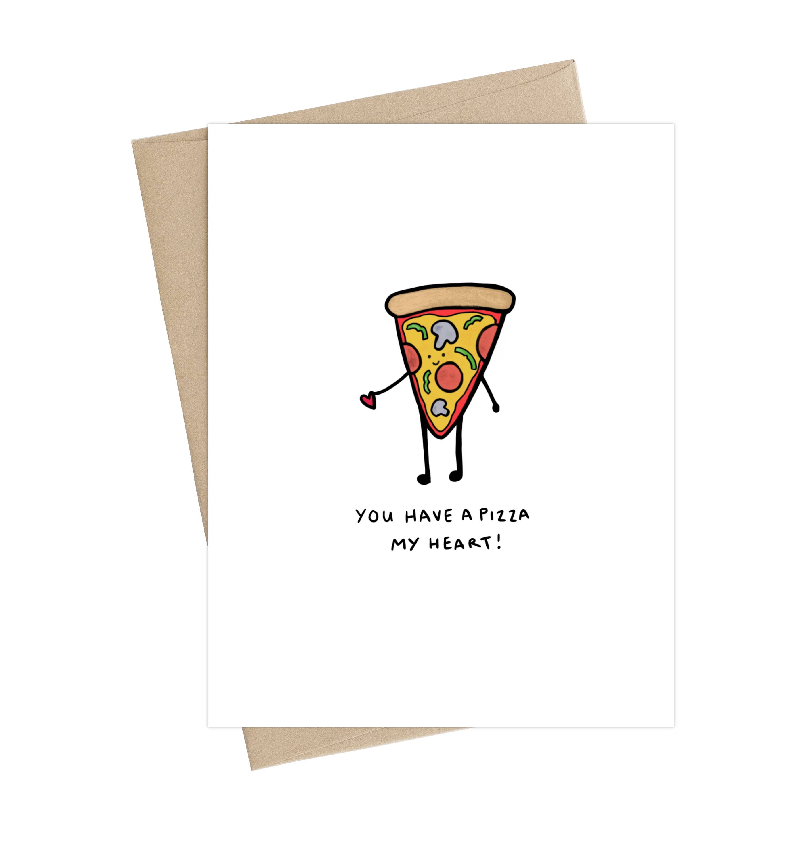 Little May Papery - Wholesale Love Card - Pizza My Heart Card0