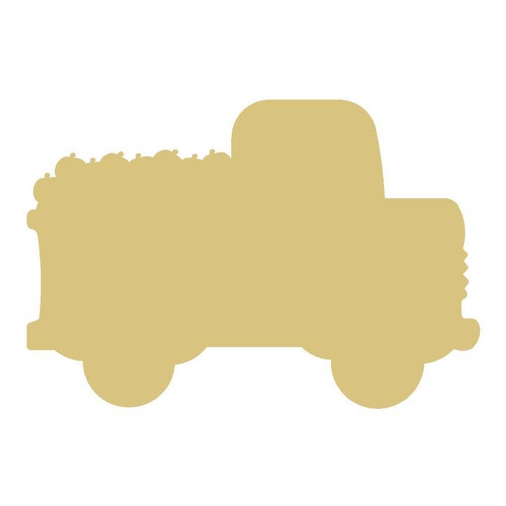 Truck With Pumpkins Unfinished Wood Cutout Style 1 for wholesale by Diverse Woodworking