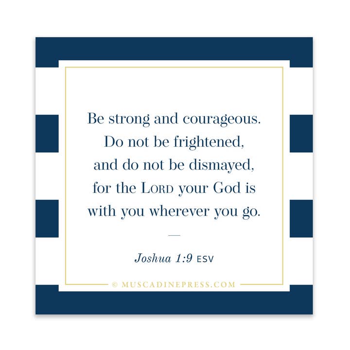 Scripture Static Cling, Be Strong and Courageous for wholesale by Muscadine Press