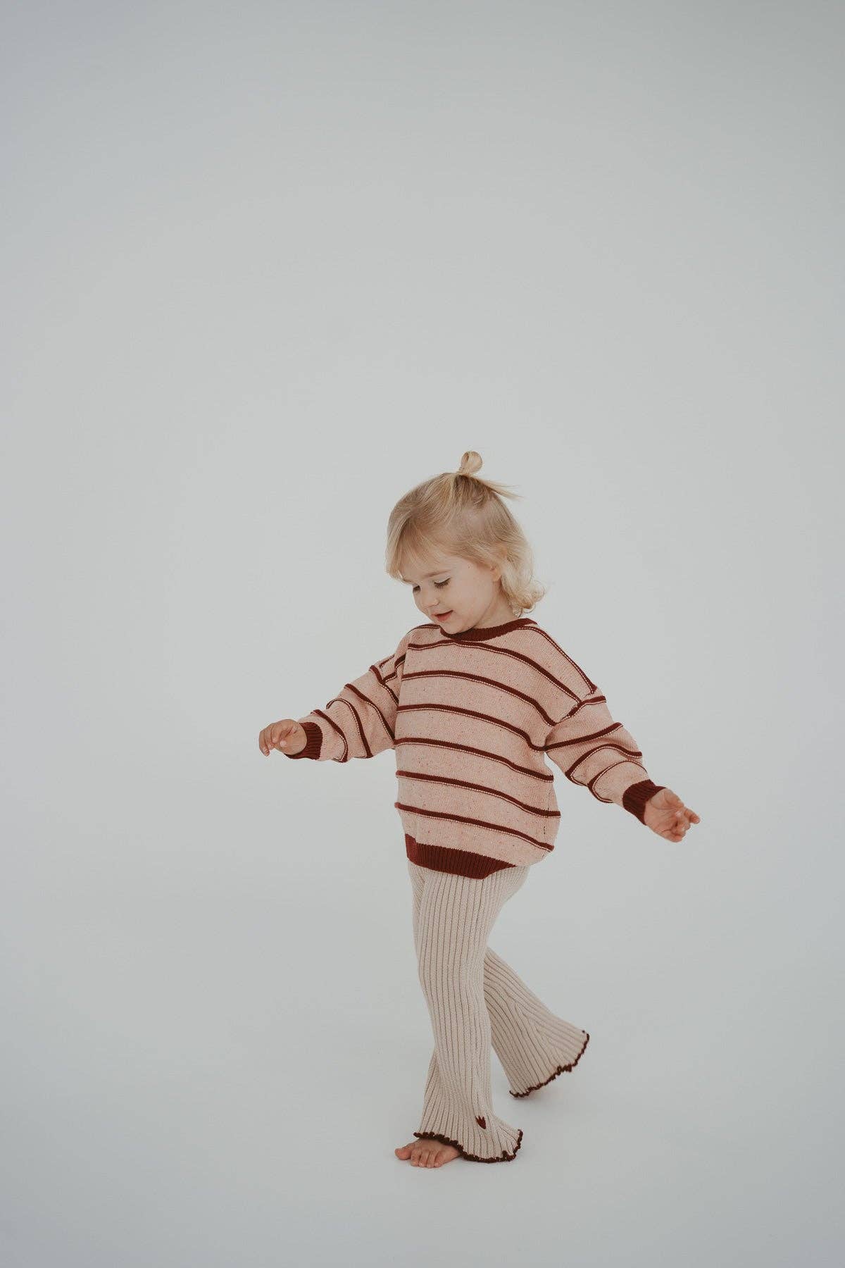 FRECKLES the label - Wholesale Knit Sweater - Kids - Raised Stripe Jumper | Sherbet Berry4