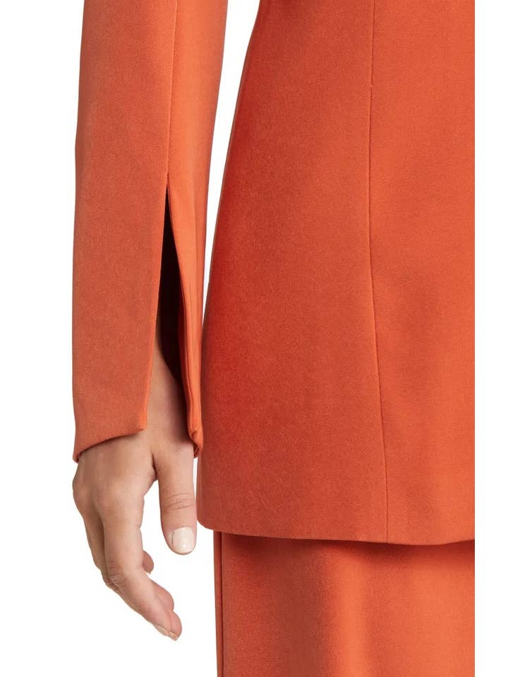 Tan Alice Double Breasted Blazer for wholesale on Faire