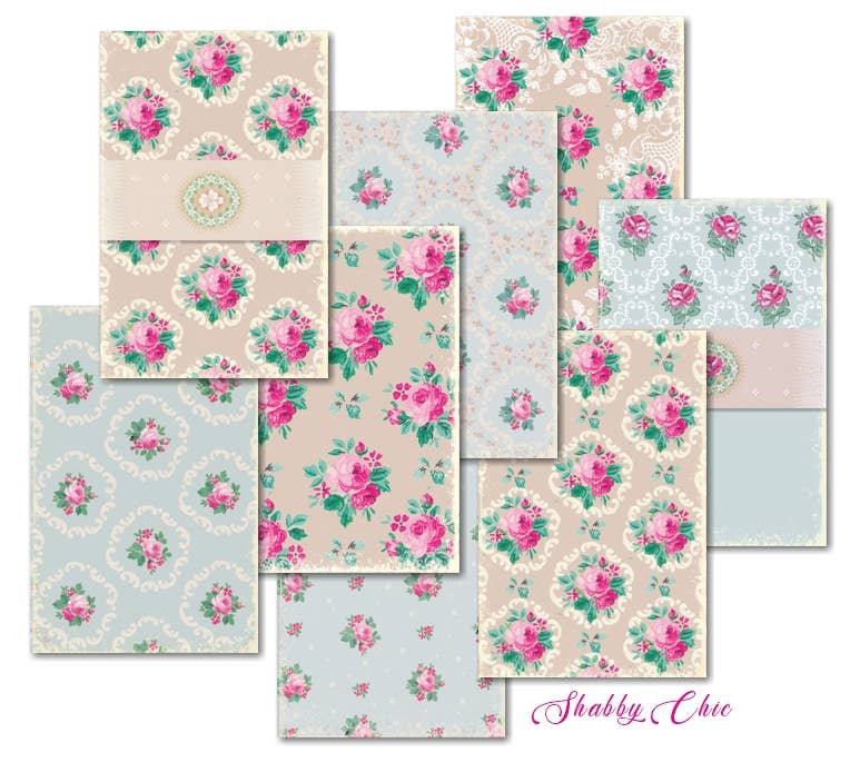 DECORER - Wholesale Gift Tag - Shabby Chic - Gift Tag Set 24 pcs1