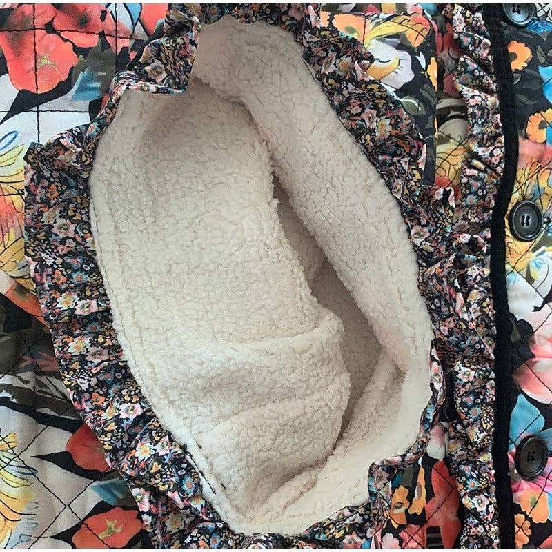   Printed Flared Sleeve Cotton Casual Coat for wholesale on Faire4