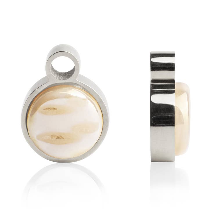 Pendientes de aro • plateado/marrón arena para venta al por mayor de ALEXASCHA