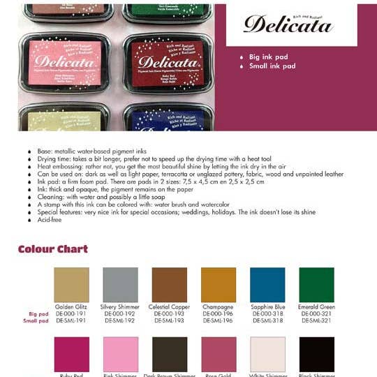 Ecstasy Crafts Distributing - Venta al por mayor Material para manualidades - Almohadilla Tsukineko Delicata Pigment
