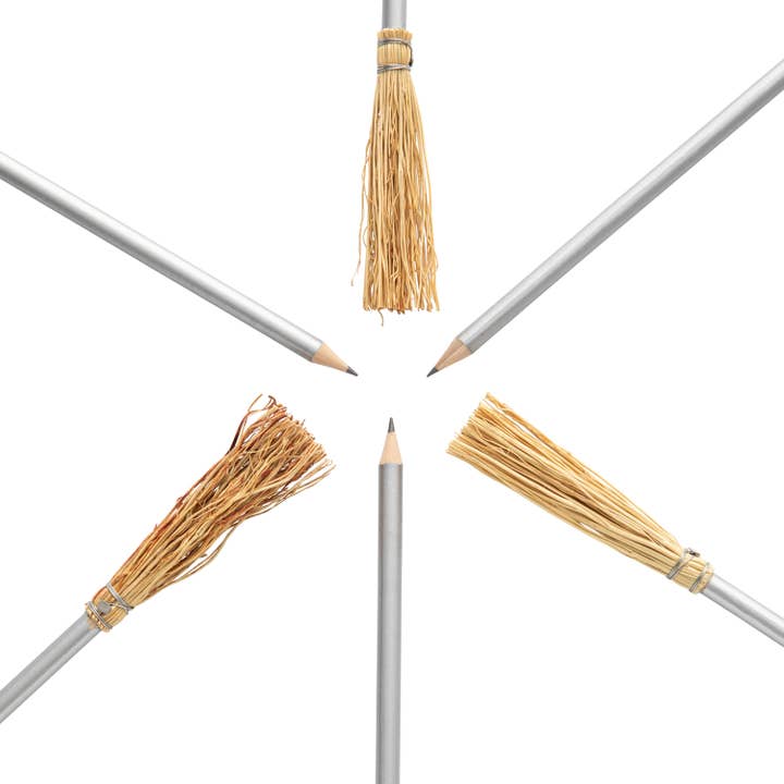 Pencil broom Silver Colour 9.44" . 24 cm. and other Purchase Wholesale mendi. Free Returns & Net 60 Terms on Faire trending on Faire.