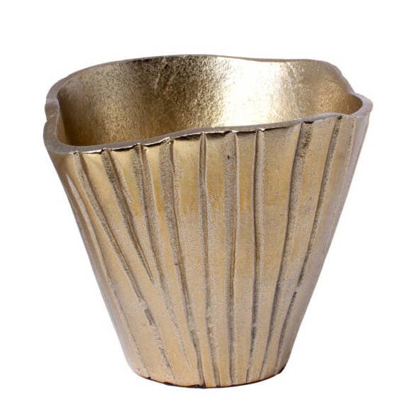 Vase/Blumentopf Gold Aluminium für den Großhandel von BOHORIA