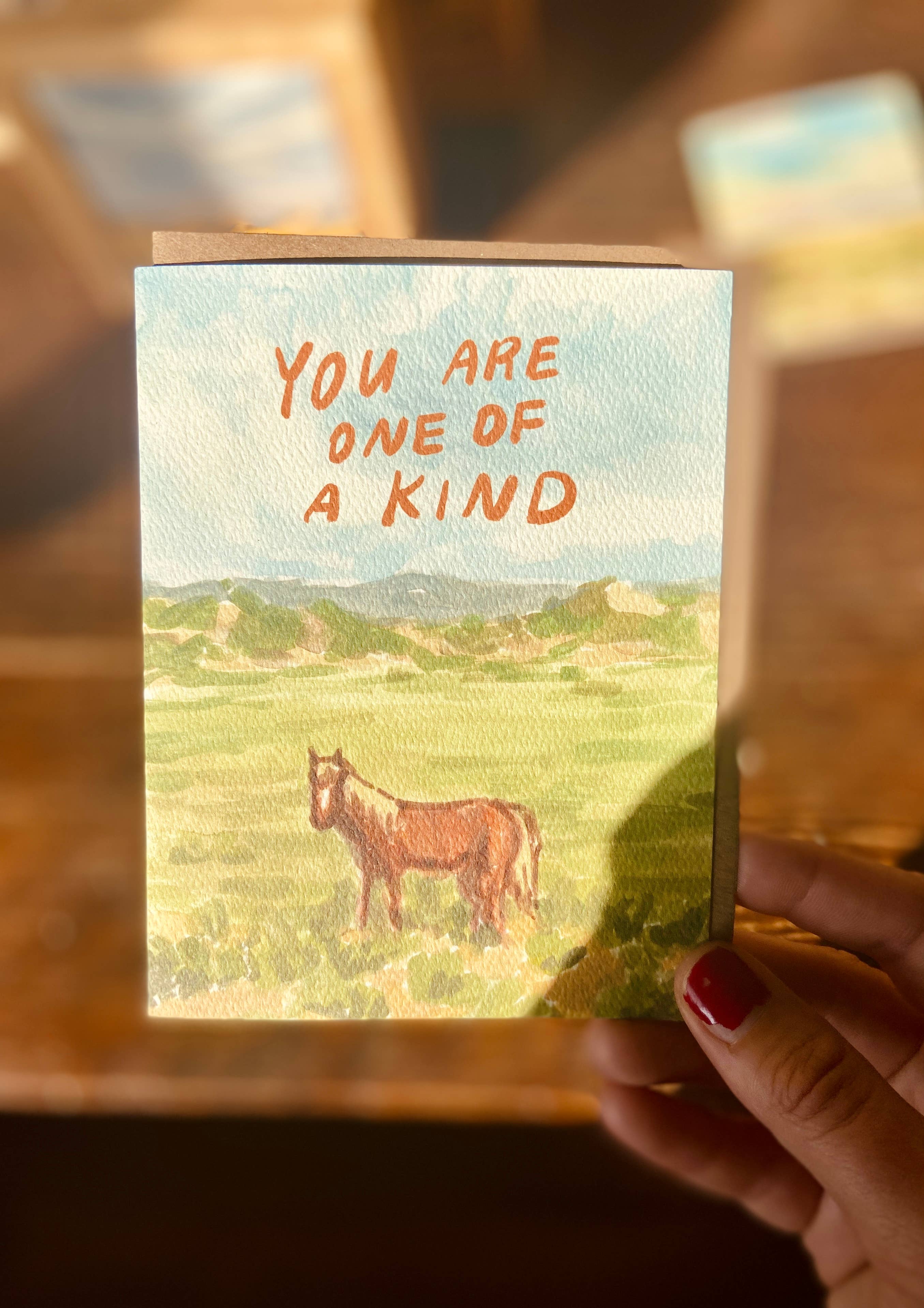 Little Salt Wagon - Wholesale Everyday Greeting Card - You're One of a Kind Horse Western Cowgirl Greeting Card3