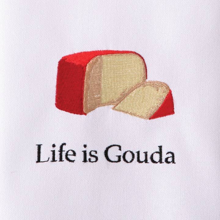 Peking Handicraft - Wholesale Tea Towel - Life Is Gouda Kitchen Towel1