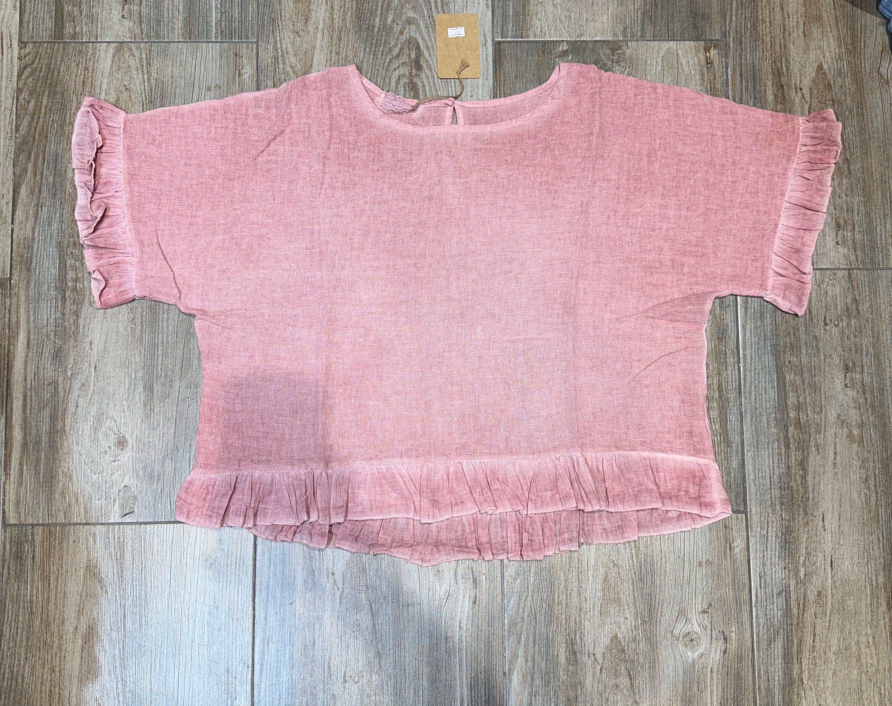 LÉA & LUC - Wholesale Blouse - Women's - Plain blouse in 50% Linen and 50% Cotton REF. 874733