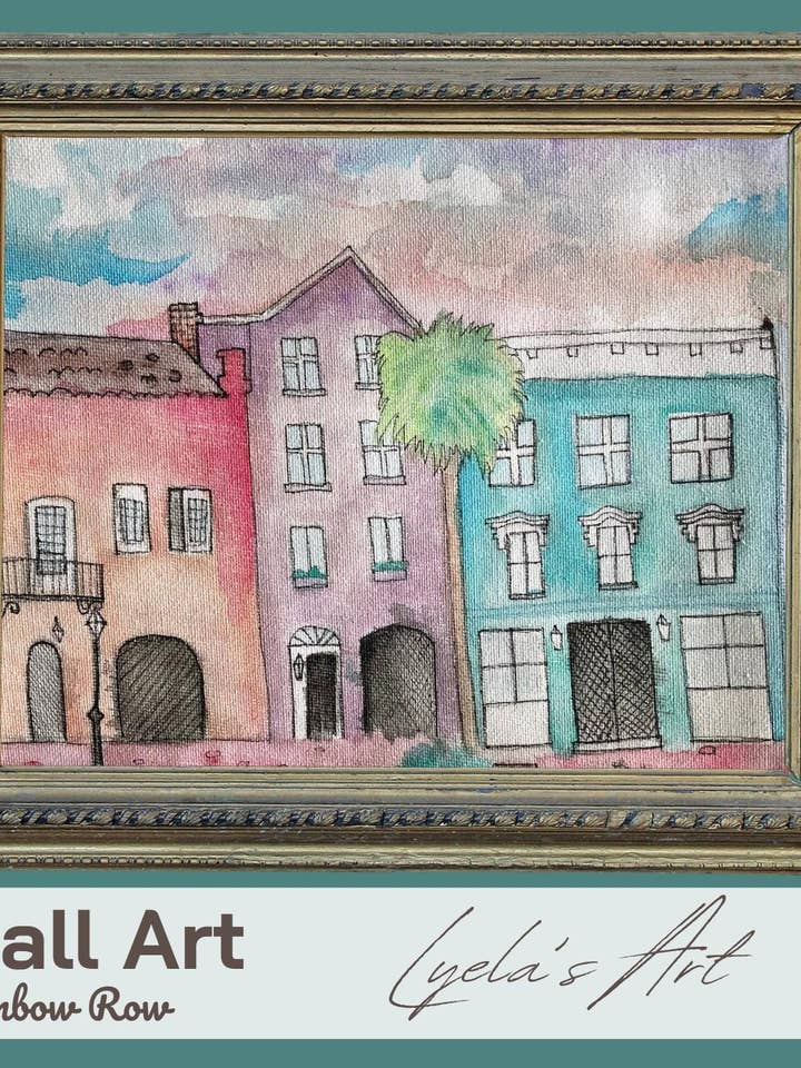 Charleston Architecture Art Print by Gullah Geechee Artist for wholesale by Lyela’s Art
