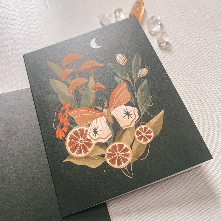 Lantern Print Co. - Wholesale Everyday Greeting Card - Moth and Mushrooms Greeting Card